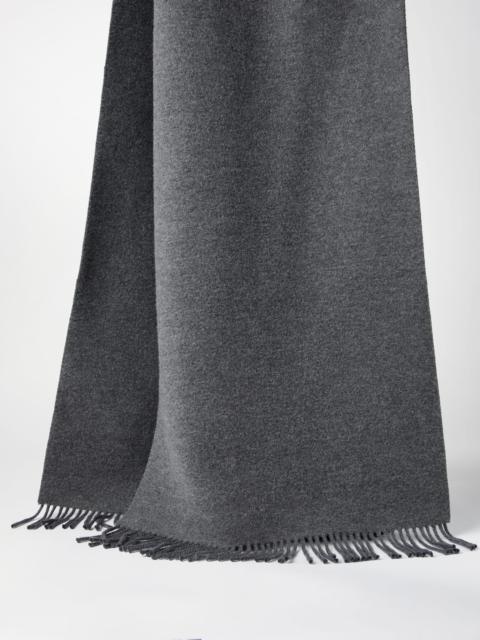 Hooded wool and cashmere knit scarf