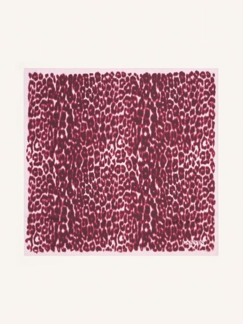 LEOPARD PRINT SILK SCARF