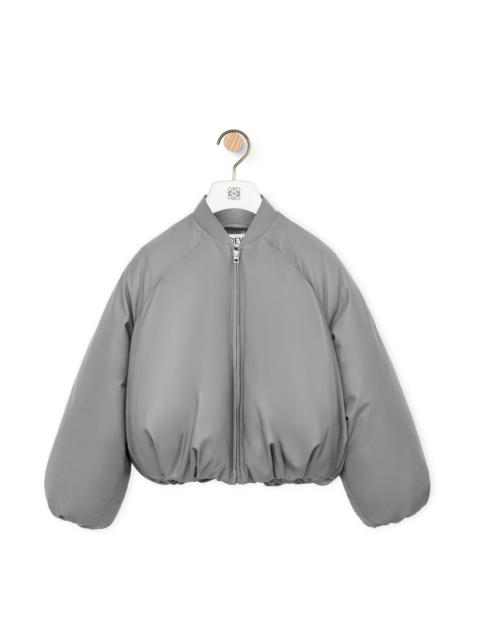 Padded bomber jacket in nappa lambskin
