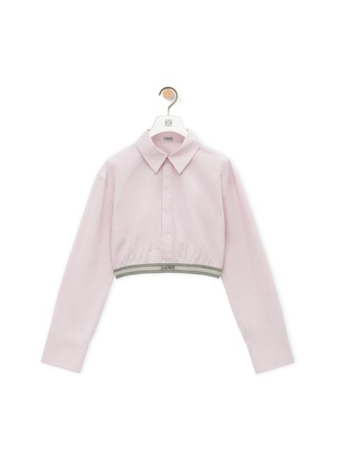 Cropped shirt in cotton