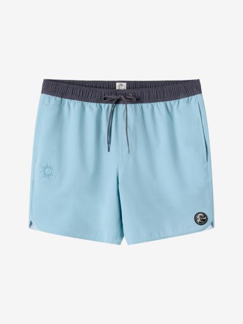 O'Riginals Solid Scallop Elastic Waist 16" Swim Trunks