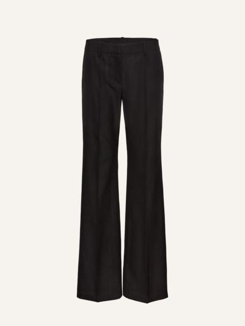 Front-pleat classic trousers in black