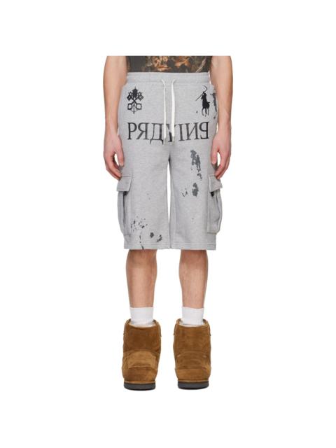 Gray 'Praying' AI Logo Shorts