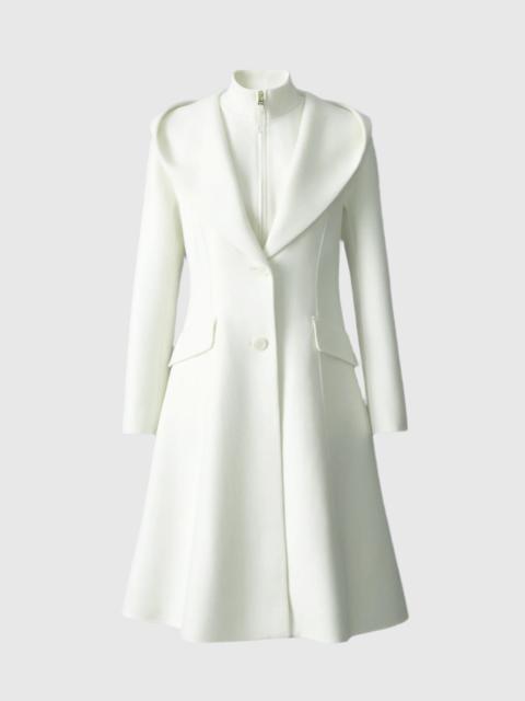 GLORIA Handmade Wool Blend Coat with Removable Bib