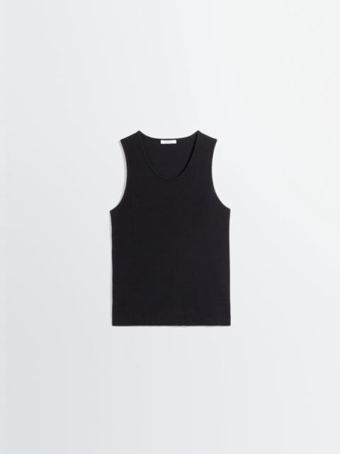 RIB TANK TOP IN COTTON LINEN RIB JERSEY