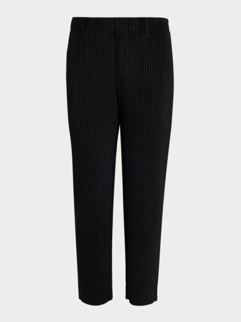 Men's Basics Pleated Straight-Leg Pants