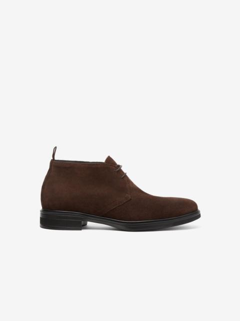 Brown suede desert boots