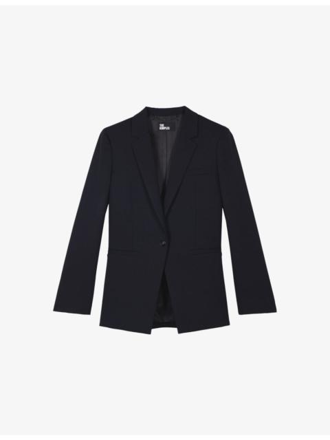 Single-Breasted Notch-Lapel Woven Blazer