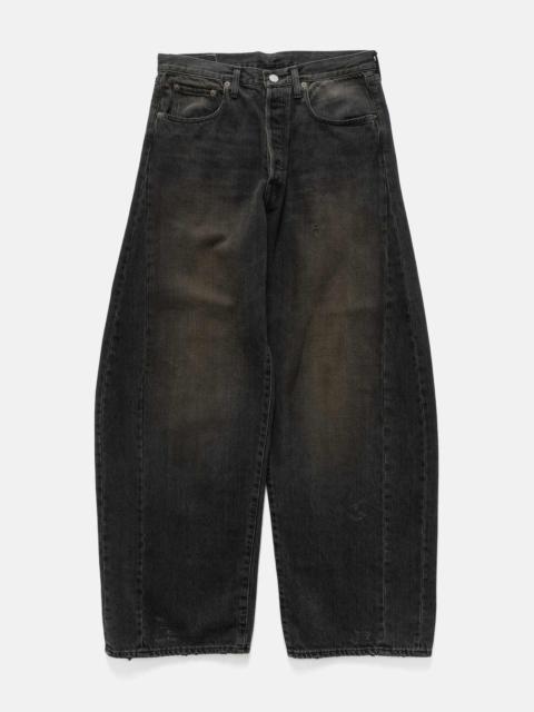 Deformation Wide Denim Jeans Black