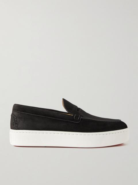 Paqueboat Suede Penny Loafers Black