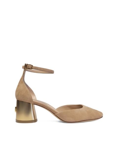 50mm ankle-strap block-heel pumps