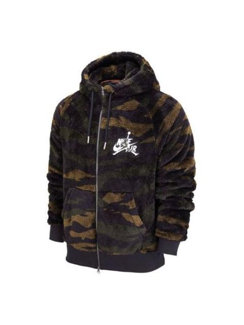 Air Jordan Wings Full-length zipper Cardigan hooded Loose Sports Jacket Black DO6298-265