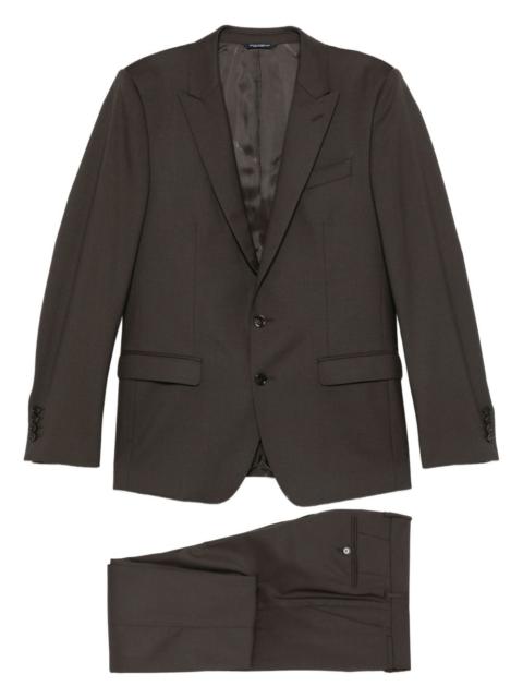 single-breasted wool suit
