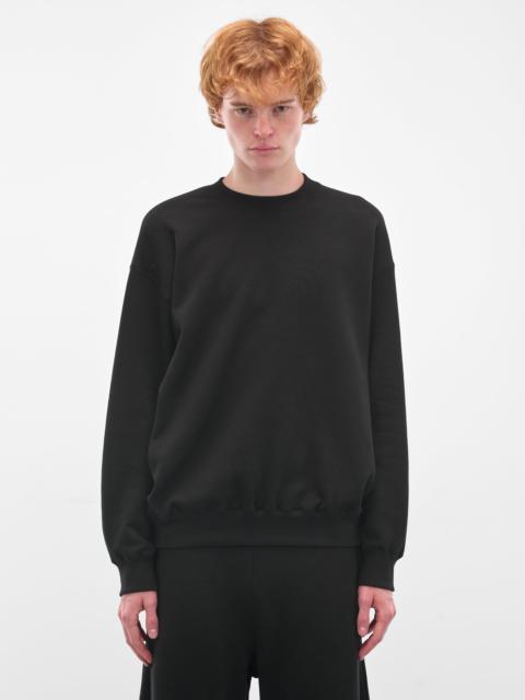 Black Cotton-Yak Crewneck Sweater