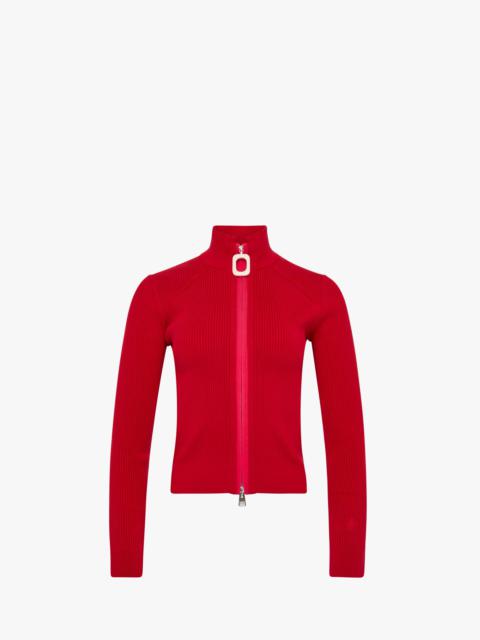 FITTED ZIP UP CARDIGAN