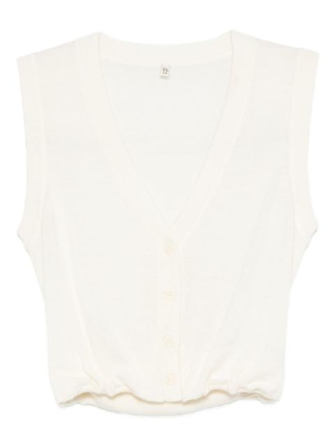 V-neck cropped vest