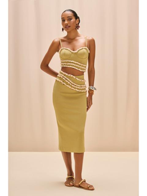 JADE KNIT MIDI SKIRT