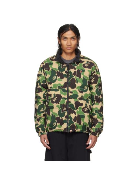 Green ABC Camo Reversible Down Jacket
