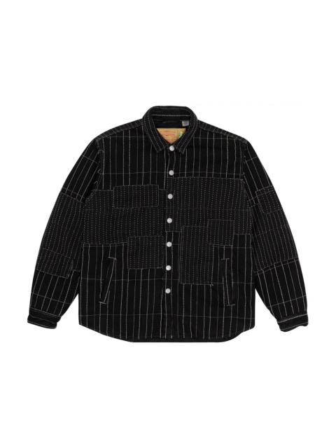 Denim Tears Peace Patchwork Padded Jacket Black