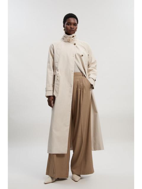 Funnel Neck Trench Coat