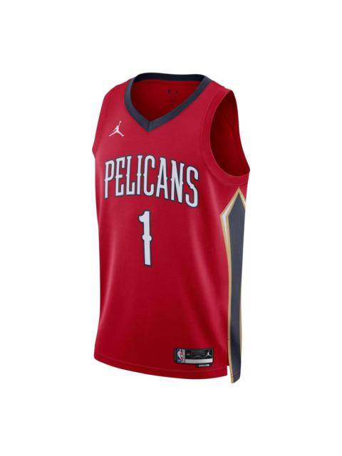 Air Jordan Pelicans Zion Williamson Swingman Statement Jersey 'Red' DO9535-658