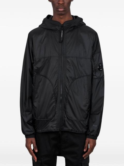 zip-up hooded jacket