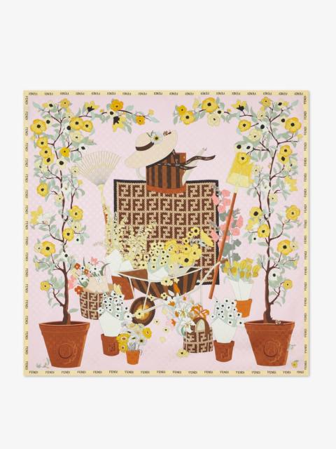 Fendi Gardening Foulard Multicolor silk foulard
