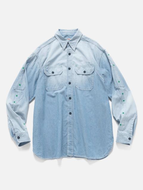 Chambray BONE Patch Ventilator Workshirt Sax