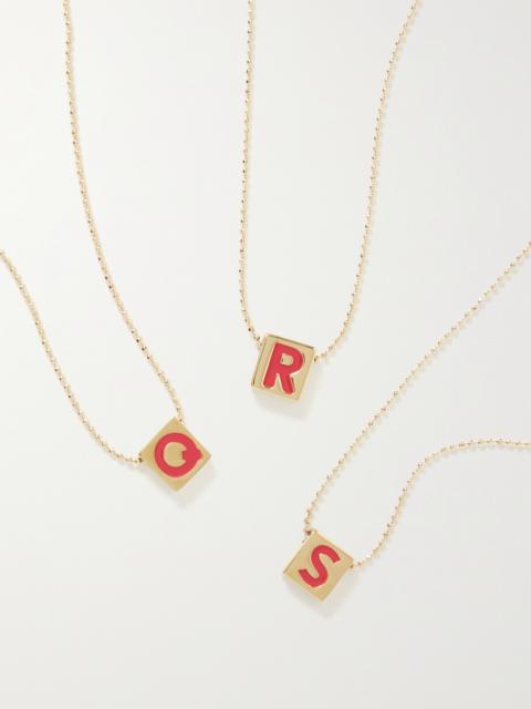 Initial This Gold-plated And Enamel Necklace