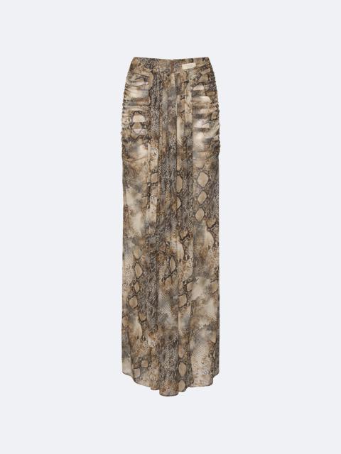 Snake Mesh Draped Skirt