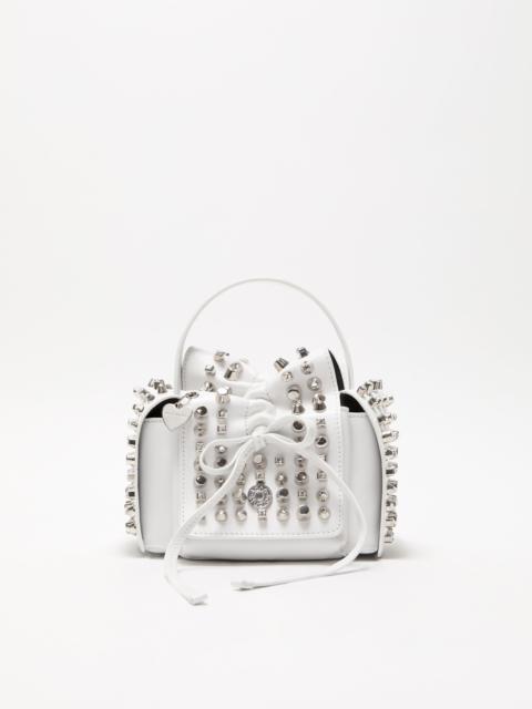 Multipocket mini studs bag - White