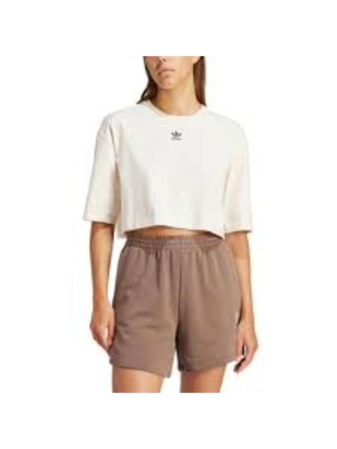 (WMNS) adidas Crop Top Asia Sizing 'White' IR5976