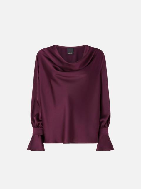 RELAXED-FIT SATIN BLOUSE
