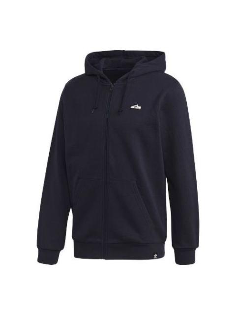 adidas Sst Fz Embroidered Zip Hoodie Superstar Navy FM3397