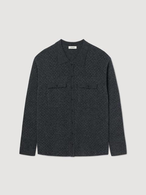 LONG RHINESTONE CARDIGAN