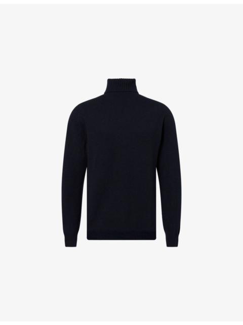 Roll-Neck Knitted Lambswool Jumper
