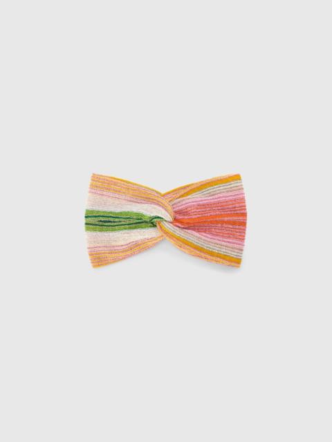 Striped viscose-blend headband