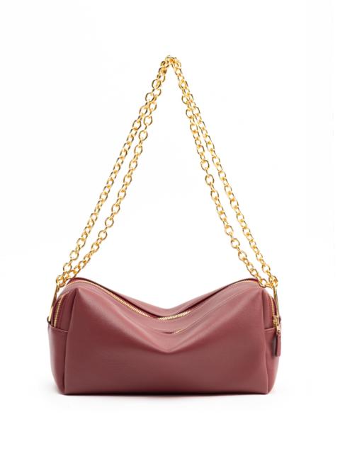 Trousse Chain Leather Burgundy
