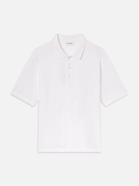 Light Pique Polo in White