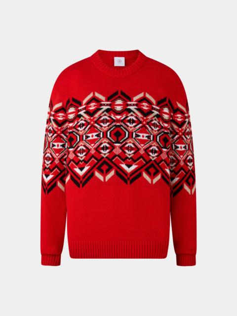 Norwegian pullover Luci in Red/black