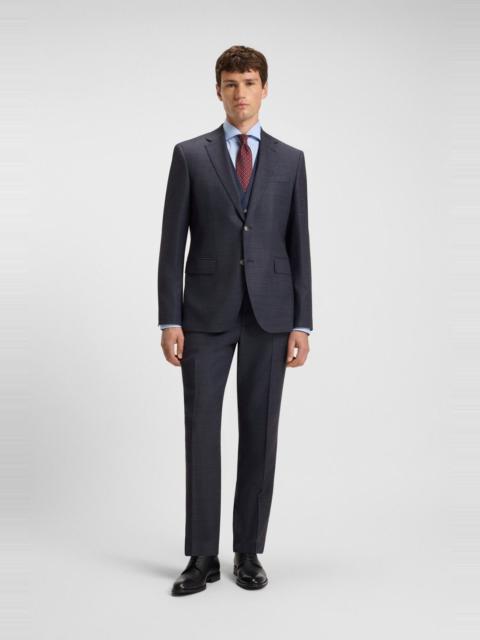 THREE-PIECE REGULAR-FIT SUIT IN STRETCH VIRGIN WOOL