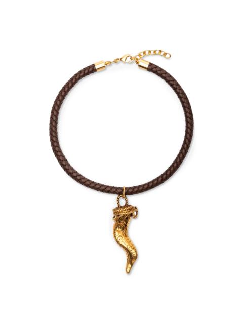 Dominica braided charm neckace