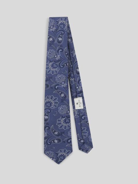 SILK JACQUARD TIE WITH FLORAL PAISLEY MOTIF