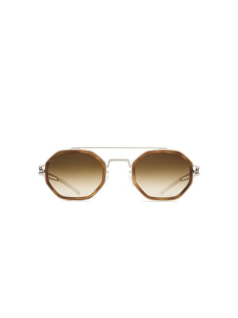 geometric-frame sunglasses