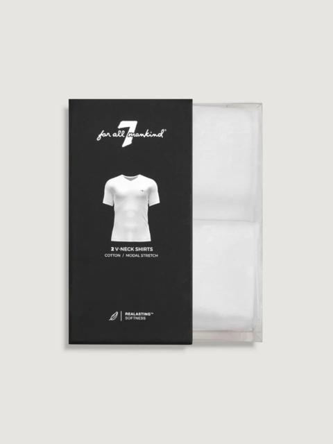 V-Neck Tee 2 Pack in White
