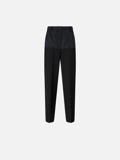 DUAL-FABRIC SKINNY TROUSERS