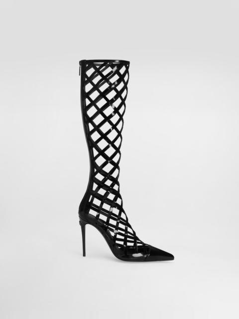 Polished calfskin boots