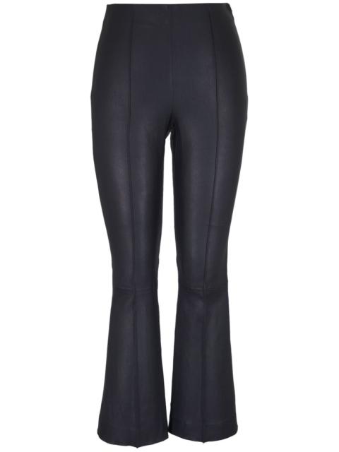 cropped leather trousers