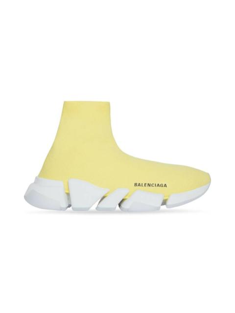 Women's Speed 2.0 Recycled Knit Sneaker With Transparent Sole in Yellow