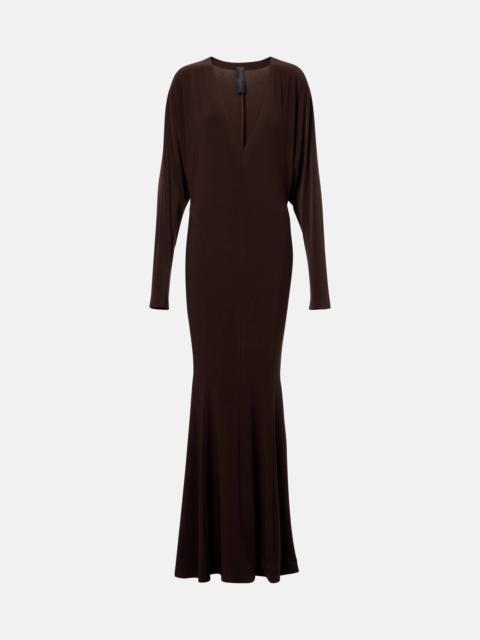 Draped jersey gown